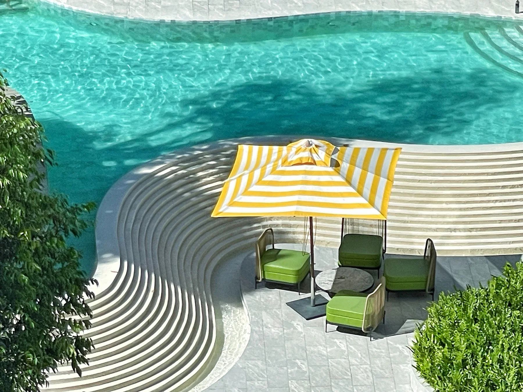Close view of the outdoor pool